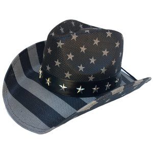 Headchange USA Blackout Flag Cowboy Hat American